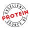 Excellent source of protein stamp