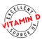 Excellent source of vitamin D stamp