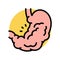 excessive gas bloating disease symptom color icon vector illustration
