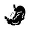 excessive gas bloating disease symptom glyph icon vector illustration