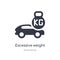 excessive weight for the vehicle icon. isolated excessive weight for the vehicle icon vector illustration from insurance