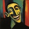 Excessivist Harlem Renaissance Painting: Laughing Man In Jewish Culture Themes