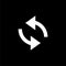 Exchange arrow icon or logo, Sync Arrows on dark background