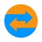 Exchange arrow transfer circle logo