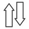 Exchange arrows line icon