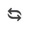 Exchange arrows vector icon