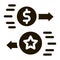 Exchange Bonuses for Money Icon Vector Glyph Illustration