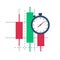 Exchange charts. Stopwatch and trading charts