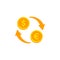 Exchange currency icon vector template. dollar to euro exchange currency sign design