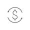 Exchange of dollars icon.Element of popular finance icon. Premium quality graphic design. Signs, symbols collection icon for websi