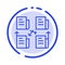 Exchange, File, Folder, Data, Privacy Blue Dotted Line Line Icon