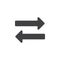 Exchange icon , Opposite Arrows solid logo illustration, p