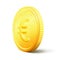 Exchange Money concept. Two sides vector golden coin