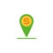 Exchange money map marker flat icon