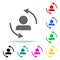 exchange of personnel icon. Elements of teamwork multi colored icons. Premium quality graphic design icon. Simple icon for website