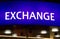 Exchange sign lightbox