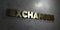 Exchanges - Gold text on black background - 3D rendered royalty free stock picture