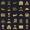Exchequer icons set, simple style