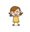 Excited Kid Laughing - Cute Cartoon Girl Illustration