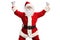 Excited Santa Claus gesturing happiness