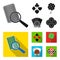 Excitement, casino, game and other web icon in black, flat style. Cheating, entertainment, recreation, icons in set