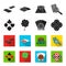 Excitement, casino, game and other web icon in black,flet style. Cheating, entertainment, recreation, icons in set