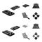 Excitement, casino, game and other web icon in black,monochrom style Magnifier, cheating, entertainment, icons in set