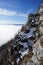 Exciting rock path at Hohe Wand Naturepark in Lower Austria / Above the clouds / Active summer holiday adventure