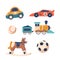 Exciting Set Of Boy's Toys Featuring Action Figures, Cars, Train, Horse And Sports Ball, For Imaginative Play