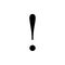 Exclamation mark icon flat vector template design trendy