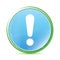 Exclamation mark icon natural aqua cyan blue round button