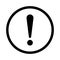 Exclamation mark, sign in circle. Exclamation point, warning and attention icon. Notice warn. Vector