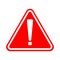 Exclamation mark symbol,Warning Dangerous black icon on white background. illustration