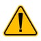 Exclamation mark symbol,Warning Dangerous icon on white background