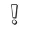 Exclamation point icon. Alert logo symbol. Sign problem vector