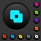 Exclude shapes dark push buttons with color icons