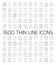 Exclusive 1600 thin line icons set