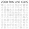 Exclusive 2000 thin line icons set