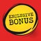 Exclusive Bonus label, vector