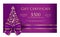 Exclusive Christmas gift certificate with purple r