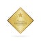 Exclusive collection sale golden badge. Gold label illustration