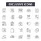 Exclusive line icons, signs, vector set, outline illustration concept