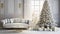 Exclusive luxury christmas interior, stunning atmosphere, wonderful christmas tree with beautiful decorations