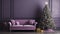 Exclusive luxury christmas interior, stunning atmosphere, wonderful christmas tree with beautiful decorations.