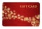 Exclusive red christmas gift card with stream of g