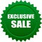 Exclusive sale seal stamp badge green