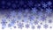 Exclusive. Spectacular illustration for design. Snowflakes of different sizes on a contrasting gradient background. Vector.