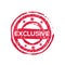 `Exclusive` vector rubber stamp