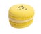 Exclusive yellow macaroon with flavor isolated on the white