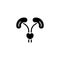 Excretory system black icon concept. Excretory system flat vector symbol, sign, illustration.